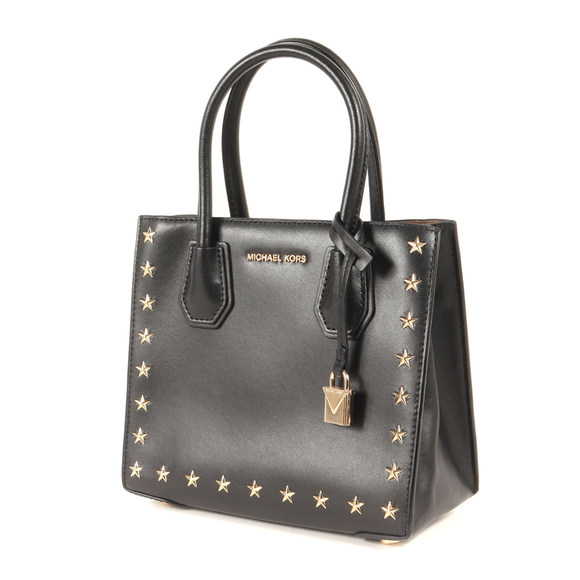 MICHAEL KORS Black Star Studs Handbag/Shoulder Bag Leather Women's K4614